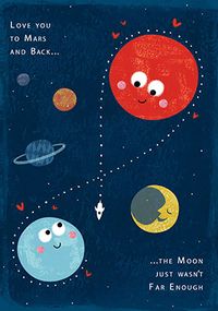 Tap to view Moon And Back Valentine Card