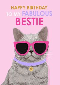 Tap to view Bestie Cat Birthday Card