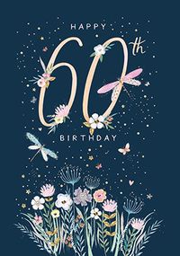 Tap to view Dragonflies 60th Birthday Card