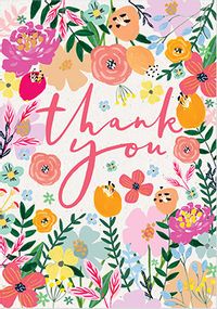 Tap to view Gold and Floral Thank You card