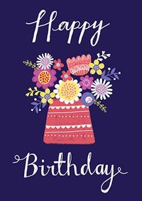 Tap to view Floral Vase Birthday Card