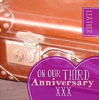 Tap to view Wedding Anniversary Card - Leather 3