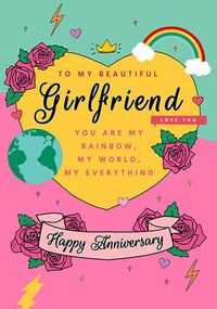 Tap to view Beautiful Girlfriend Anniversary Card