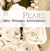 Tap to view 30th Wedding Anniversary Card - Pearl