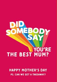 Tap to view You're the Best Mum Mother's Day Card