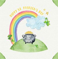 Tap to view Rainbow and a Pot of Gold St Patrick's Day Card