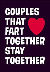Tap to view Couples Fart Together Valentine's Card