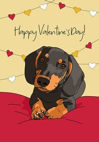 Tap to view Valentine's Day Dachshund Card