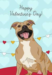 Tap to view Bull Terrier Valentine's Day Card