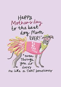 Tap to view Dog Dress Mother's Day Card