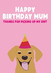 Tap to view Mum, Thanks for Picking up my Shit Birthday Card
