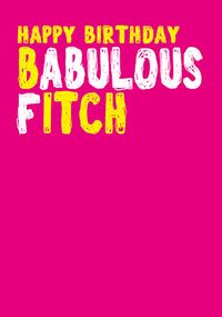 Tap to view Babulous Fitch Card