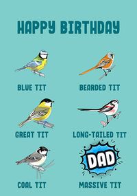 Tap to view Dad Massive Tit Birthday Card