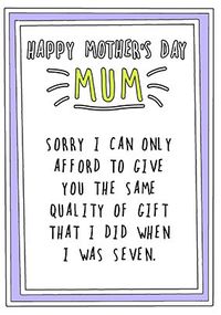 Tap to view Quality Gift Mother's Day Card