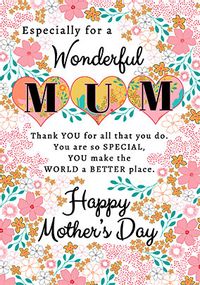 Tap to view You Make The World A Better Place Mother's Day Card