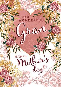 Tap to view Wonderful Gran Floral Mother's Day Card