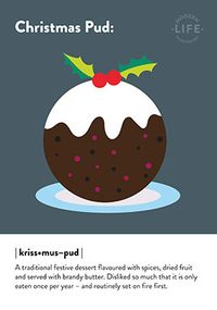 Tap to view Christmas Pud Definition Funny Card