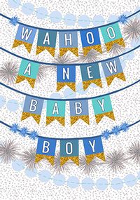 Tap to view A New Baby Boy Bunting Card