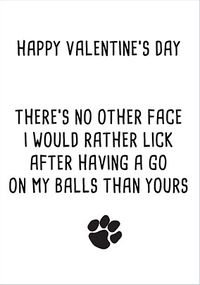 Tap to view No Face I'd Rather Lick Valentine's Day Cards