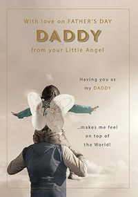 Tap to view To Daddy from your Little Angel Father's Day Card