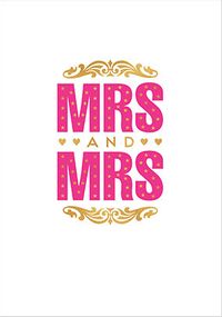 Tap to view Mrs and Mrs Wedding Card