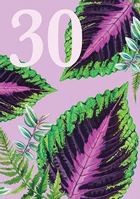 Tap to view 30th Birthday Leaves Card