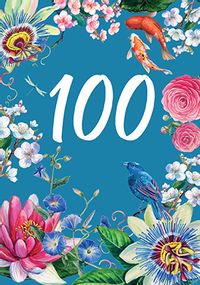 Tap to view 100th Birthday Flowers Card