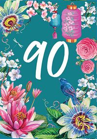 Tap to view 90th Birthday Flowers Card