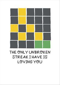 Tap to view The Only Unbroken Streak Anniversary Card