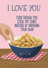 Tap to view Steal My Chips Anniversary Card