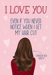 Tap to view New Haircut Valentine Card