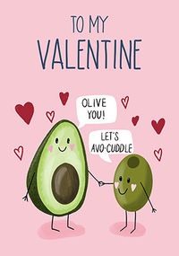 Tap to view Olive And Avo Valentine Card