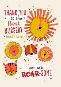 Tap to view Roar-some Nursery Assistant Thank You Card