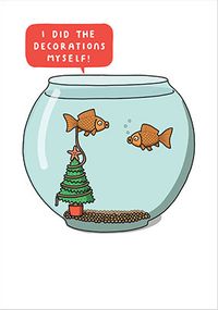 Tap to view Festive Fish Bowl Christmas Card