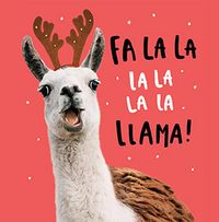 Tap to view Fa-la-la-la-Llama Christmas Card