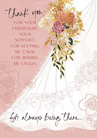 Tap to view Thank You For Being There Wedding Card