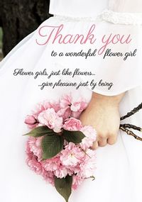 Tap to view Photographic Flower Girl Thank You Wedding Card