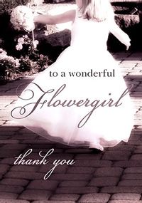 Tap to view Wedding Thank You Card - To A Wonderful Flowergirl