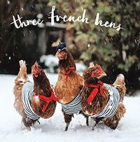 Tap to view Three French Hens Christmas Card