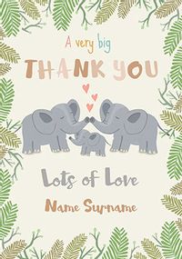 Tap to view New Baby Peppermint Jungle Thank You Card