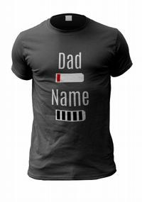 Tap to view Dad energy levels Personalised T-Shirt