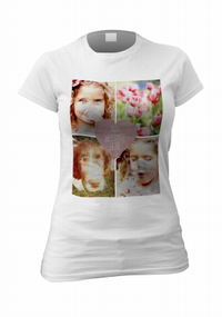 Tap to view Personalised Four Photo Upload Women's T-Shirt 