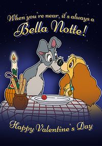 Tap to view Lady and the Tramp Personalised Valentine's Card