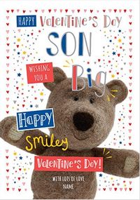 Tap to view Barley Bear Son Valentine's Personalised Card