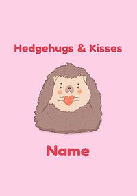 Tap to view Hedgehugs and Kisses Personalised Card