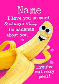 Tap to view Bananas About You Personalised Valentine's Day Card