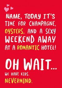 Tap to view Sexy Weekend Away Personalised Card