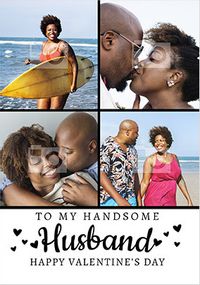 Tap to view Handsome Husband Photo Valentine's Card