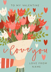 Tap to view Florals Personalised Valentine Card