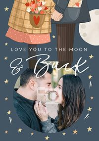 Tap to view Love You To The Moon Personalised Valentine Card